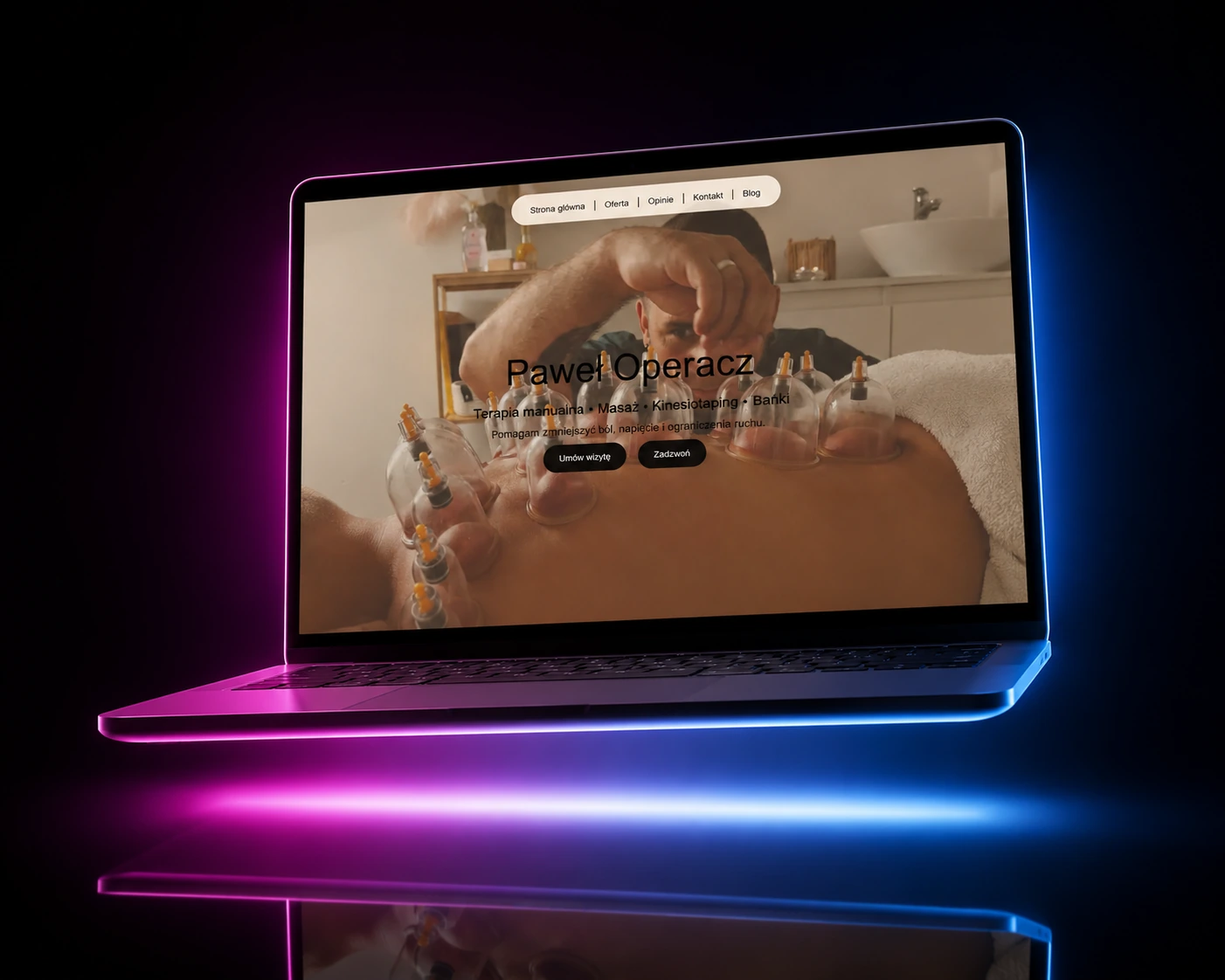 Projekt strony internetowej Pawła Operacza wykonany przez Filip Studio